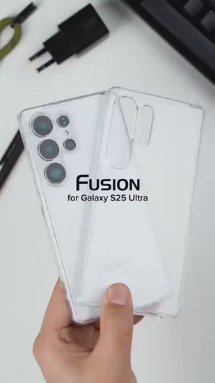 Ringke Fusion Case for Galaxy S25 Ultra | Clear Back Shockproof TPU Bumper Phone Cover